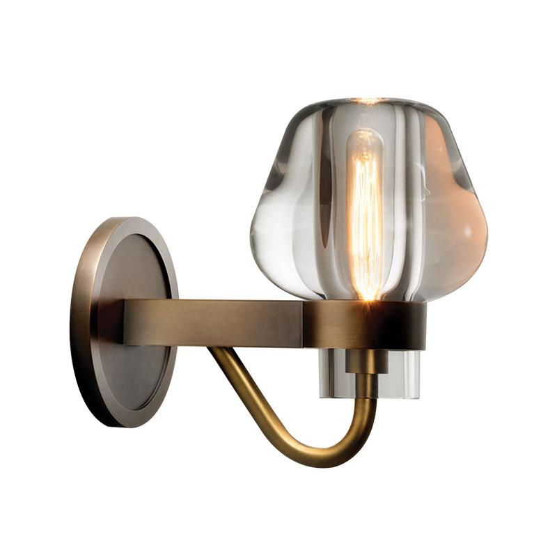

New Nordic Post Modern Simple Glass Wall Lamp Creative Hotel Project Bedroom Beside Wall Lights Glass Copper E14 LED Lighting