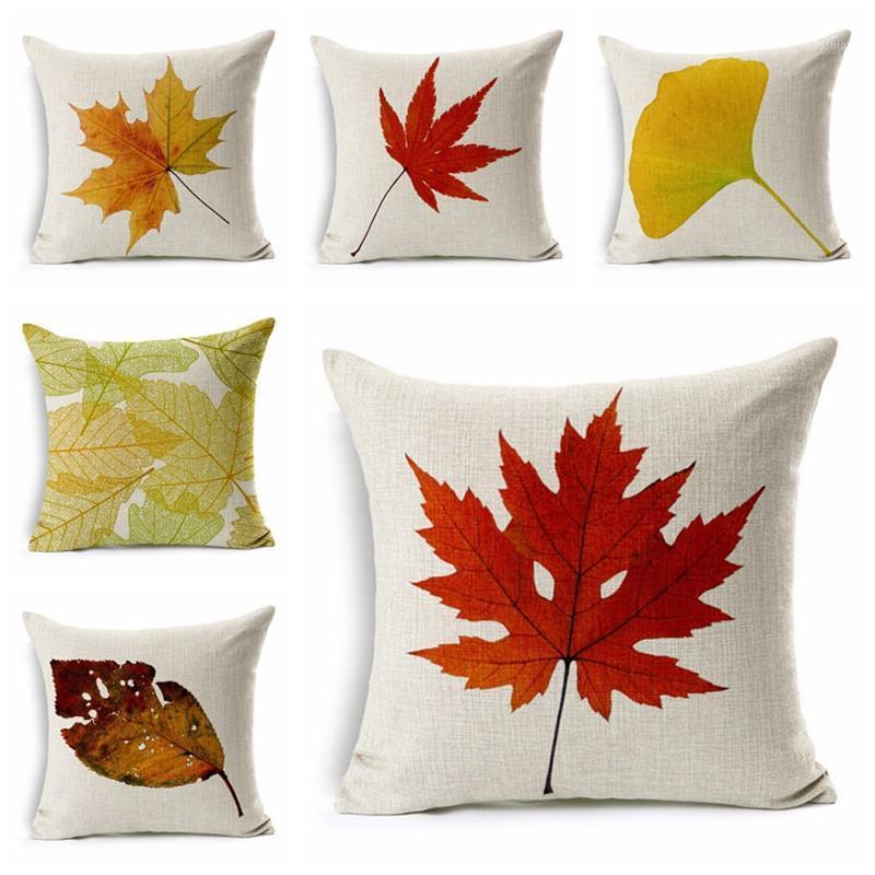 

41*41cm Red Printed Cotton Linen Sofa Bed Home Decoration Festival Gift Throw Pillow Case Cushion Cover QB9766091, Yellow long branches