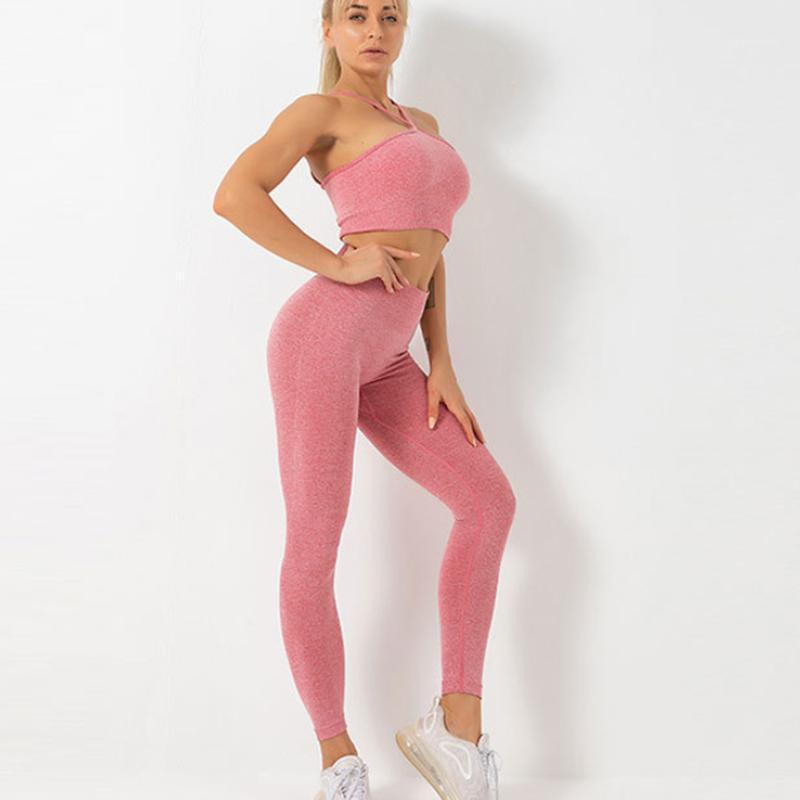 

Womens Sportswear Yoga Set Workout Clothes Athletic Wear Sports Gym Legging Seamless Crop Top And Pants1, Blue