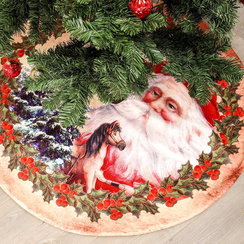 

Christmas Decorations 120cm Year Decoration Xmas Tree Mats Blanket Non-woven Fabric Skirt Merry For Home