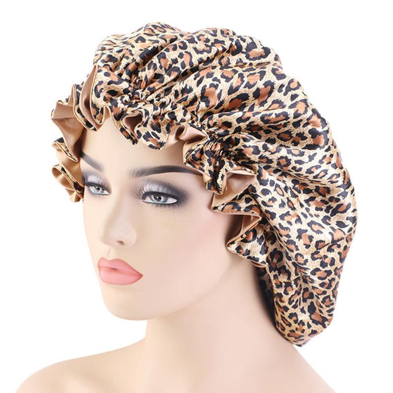 

Large satin Double-sided bonnet sleep cap Silky Night Cap for women, Red