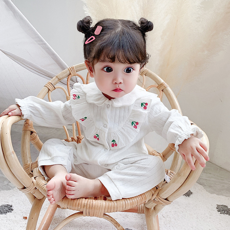 

2021 New Newborn Autumn Boys Girls Jumpsuit Infant Clothes 100% Cotton Rompers Baby Costumes 0-2y Mwzd, Pink