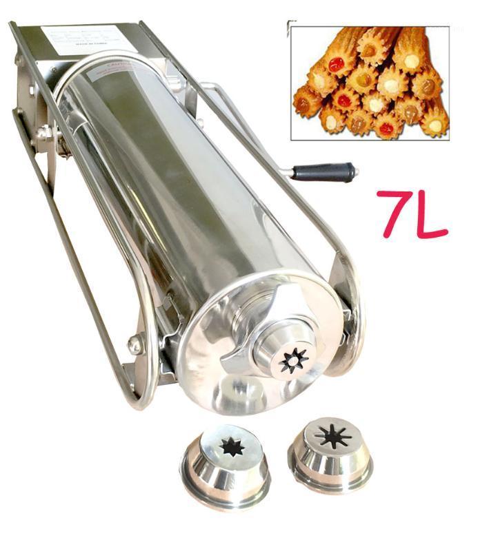 

Horizontal 7L Manual churros machine with 3 nozzles deep fried dough sticks1