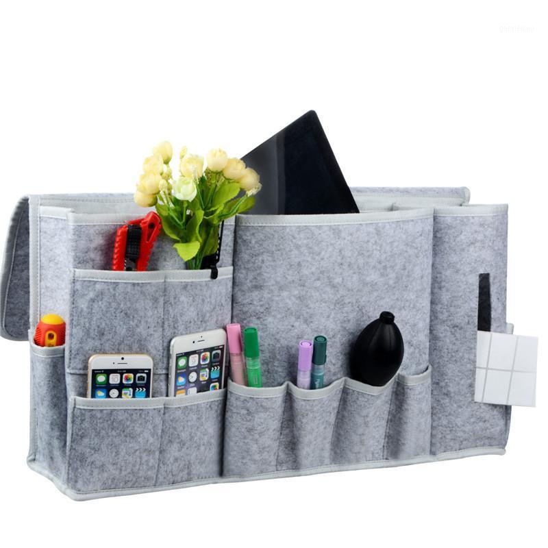 

12 Pocket Bedside Caddy,Felt Bedside Table cabinet Storage Organizer for Headboards, Bed Rails, Dorm Rooms,Bunk Beds,Apartments1, Gray color