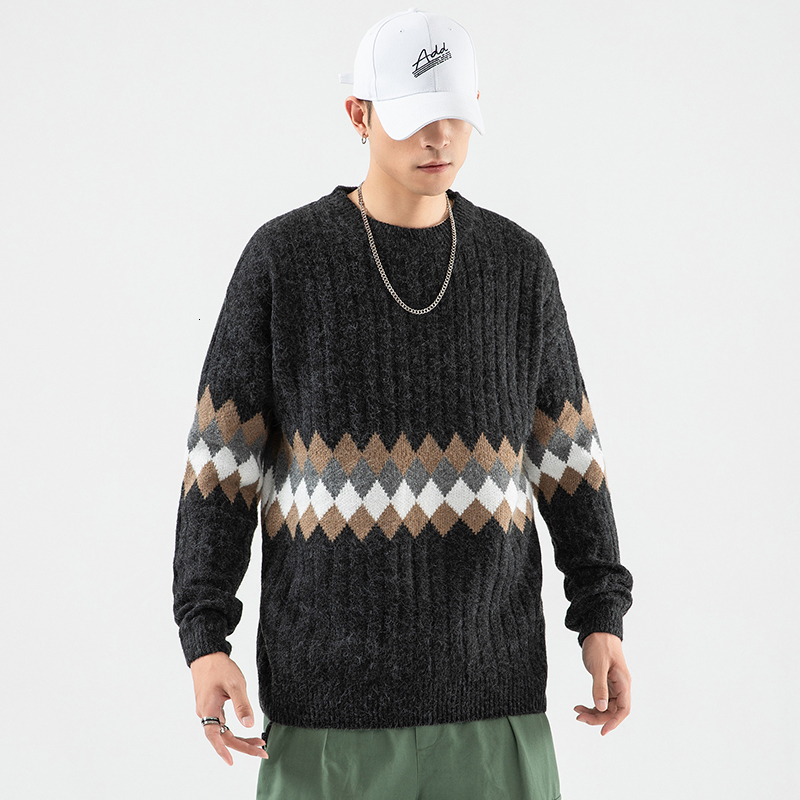 

2021 New Fashion Classic O-neck Sweater Men's Oversize Pull Plus Oversized M-5xl Long Sleeves Pullover for Autumn Spring Winter Kuzh, Jm20429 3