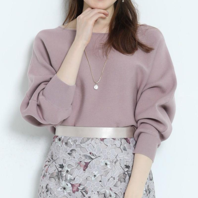 

New Sexy O-Neck Beading Pullovers Autumn Winter Solid Color Warm Women Sweaters Elegant Casual Knitted Femme Tops, Black