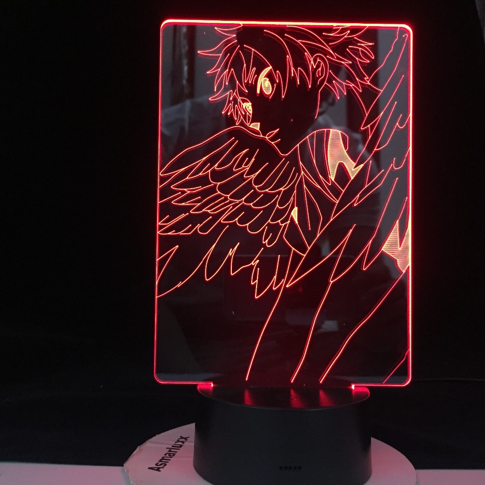 

HINATA WINGED SPIKE LED ANIME LAMP HAIKYUU Kid Child Nightlight Bedside Desk Lamp Japanese Led Night Light Dropship Service