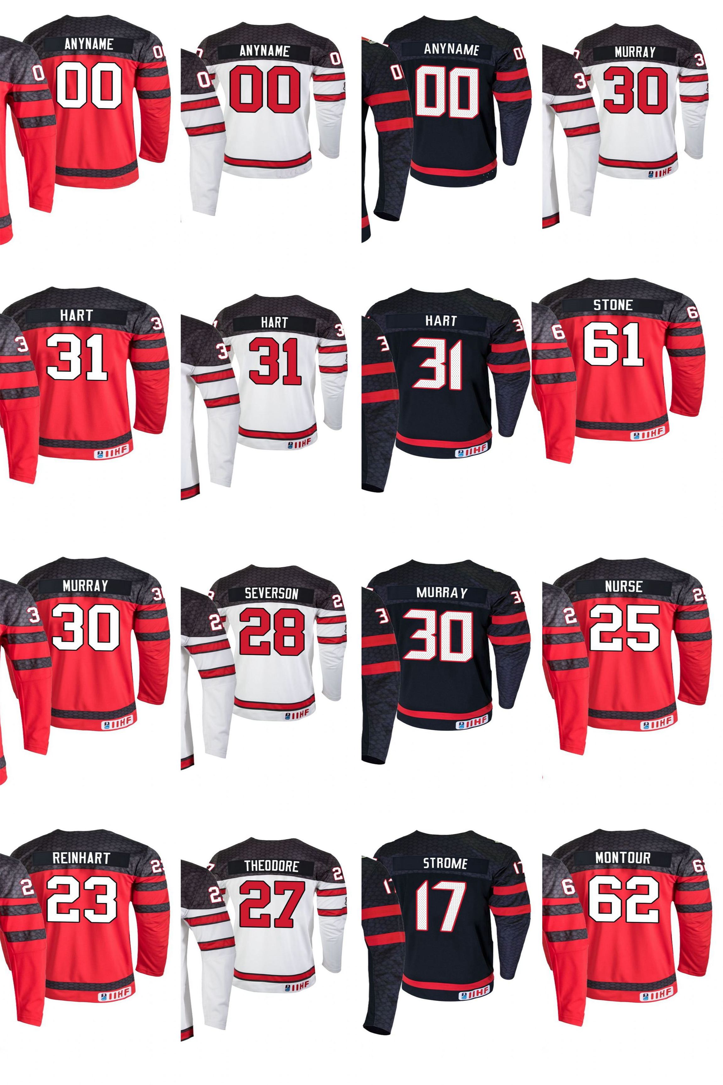

2019 IIHF World Championship Jerseys Jared Mccann Jersey Troy Stecher Sean Couturier Mark Stone Anthony Cirelli Hockey Jersey Custom Stitche, Men's white