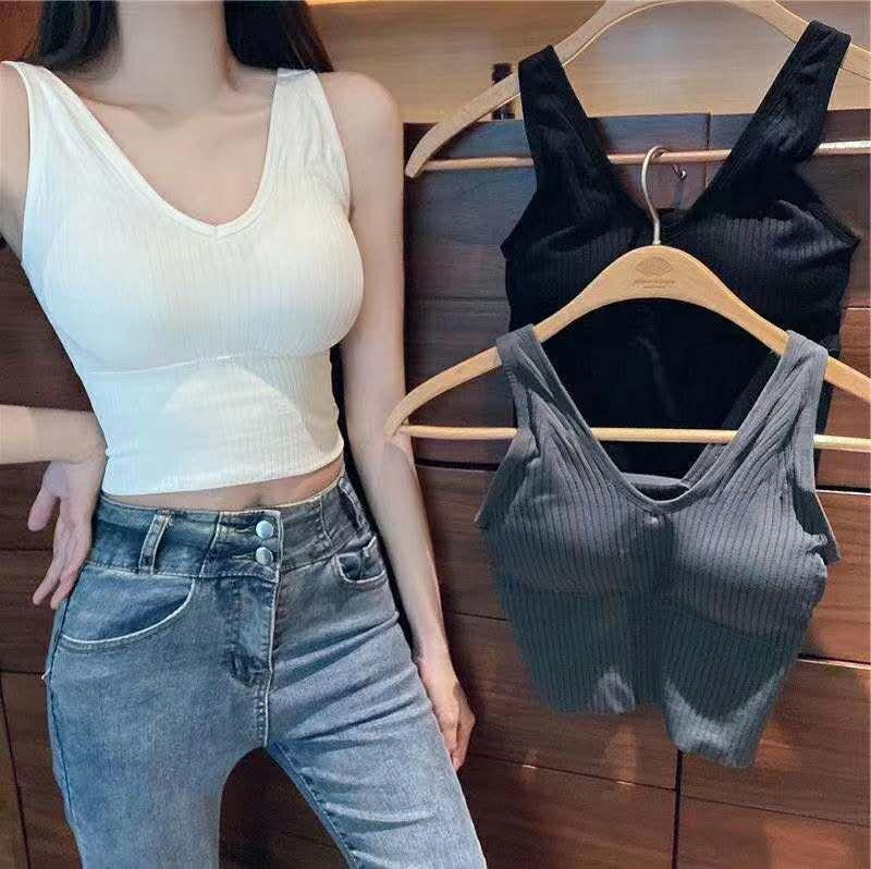 

New Autumn Beauty Back Thread Wrapped Chest Color Matching Breathable Tube Top Girl Underwear V-neck Sling Soutien Gorge Bandeau, Black