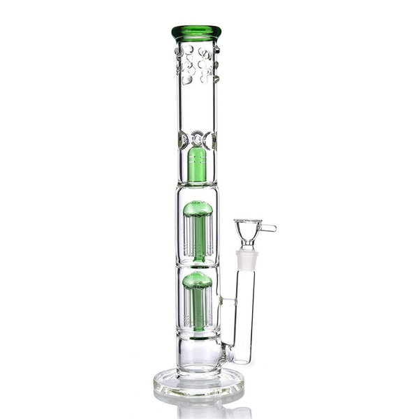 

14.9 inchs tall bong glass bubbler arm tree perc smoking glass oil burner pipe water bongs recycler dab rigs hookahs 18mm bowl