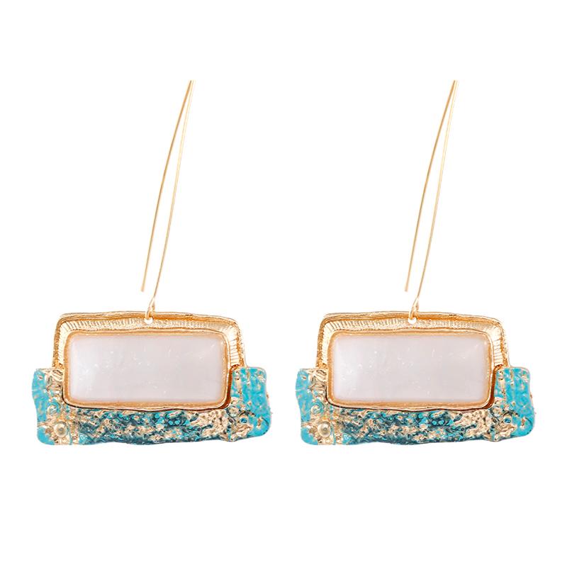 

AMORCOME Vintage Maxi White Stone Hanging Statement Earring 2020 New Boho Drop Dangle Earrings For Women Jewelry Wholesale