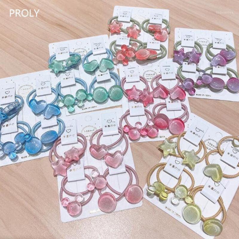 

PROLY 8/Pcs/Set Lovely Girls Hair Rope Colorful Kids Pretty Hair Ring Cute Candy Color Top Quality Accessories1, Pink