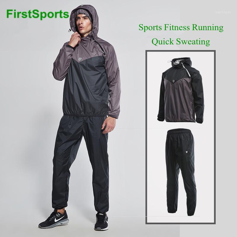 

Brand Sports Workout Sauna Suit Men Hooded Gym Running Set Indoor Fitness Training Clothing Lose Weight Sweating Sportswear 2pcs1, Tc2878