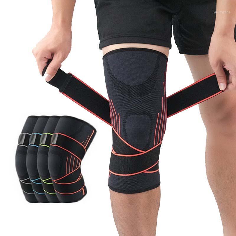 

1Pcs Elastic Straps Compression Knee Brace Support Basketball Football Fitness Sport Knee Pad Cycling Running kneepad Sleeve1, 1pcs black green