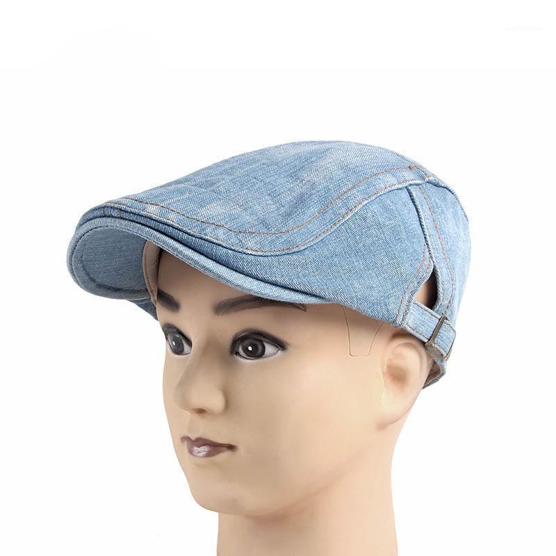 

Fibonacci Washed Do The Old Men Newsboy Hat Retro Cabbie Ivy Flat Cap Spring Summer Patchwork Newsboy Caps1, Light blue