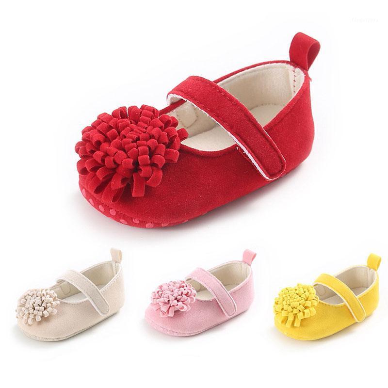 

Soft Flower Newborn Baby Shoes Comfortable Infant Toddler Baby Girl Shoes Non-slip Solid Shoe Princess Schoenen1, Yellow 12cm