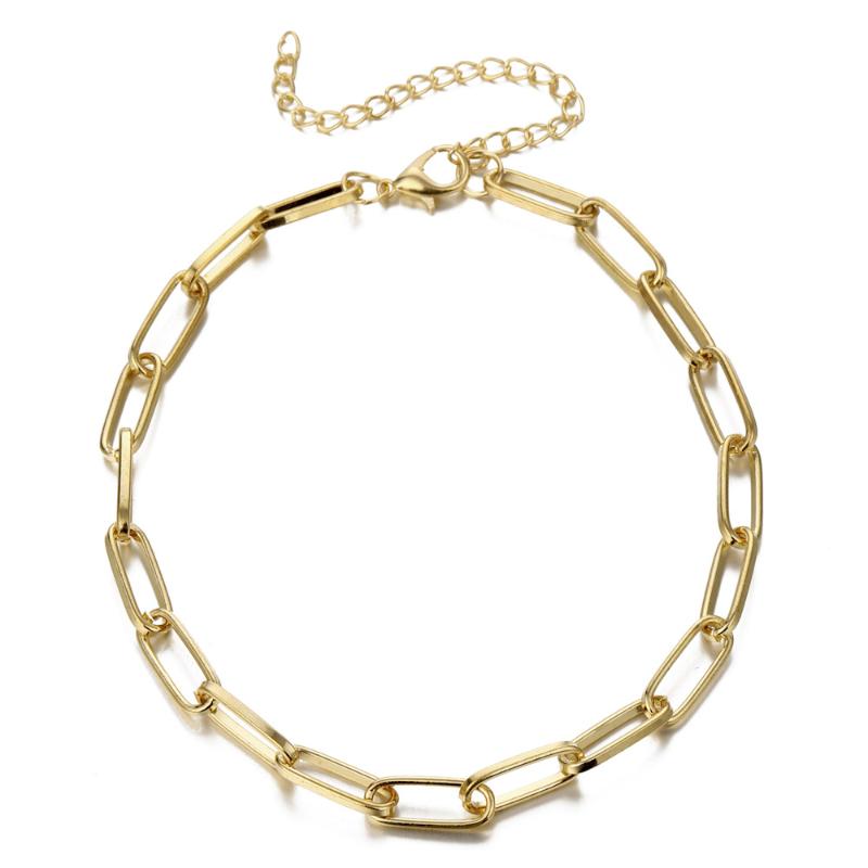 

Chokers Trendy Female Pendant Gold Color Link Chain Choker Necklace For Women Girl Metal Jewelry Accessory Gift Party Wholesale