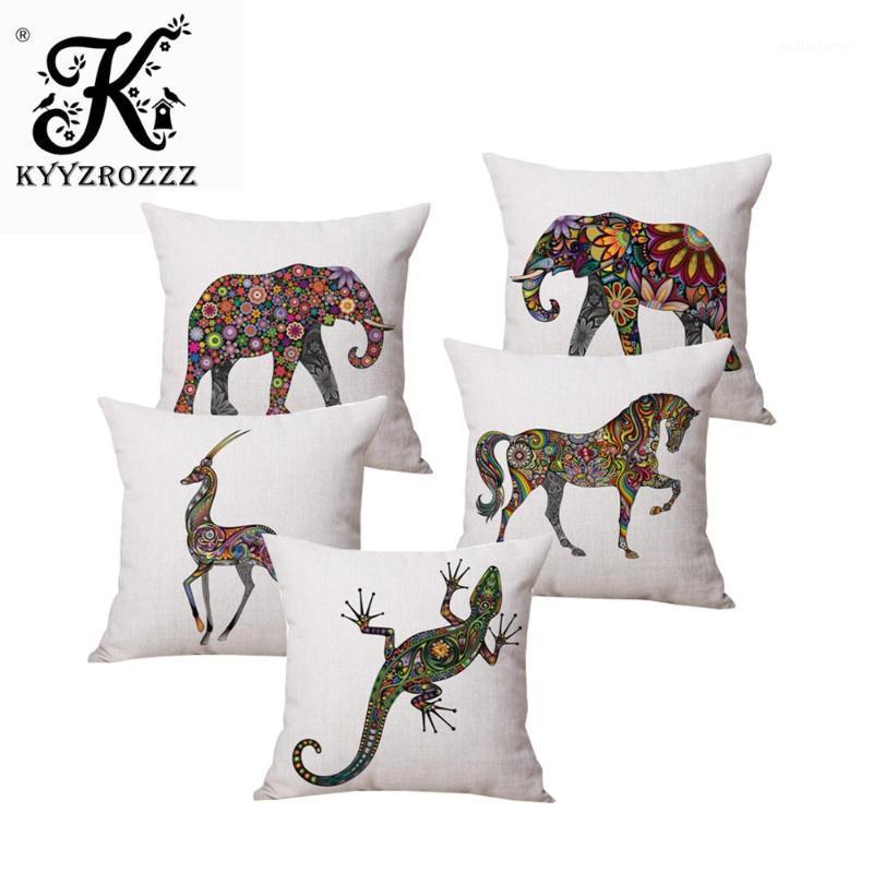 

Animal, House Lizard, Deer, Elephant One Side Printing Home Decor Sofa Seat Decorative Cushion Cover Pillow Case Capa Almofada1