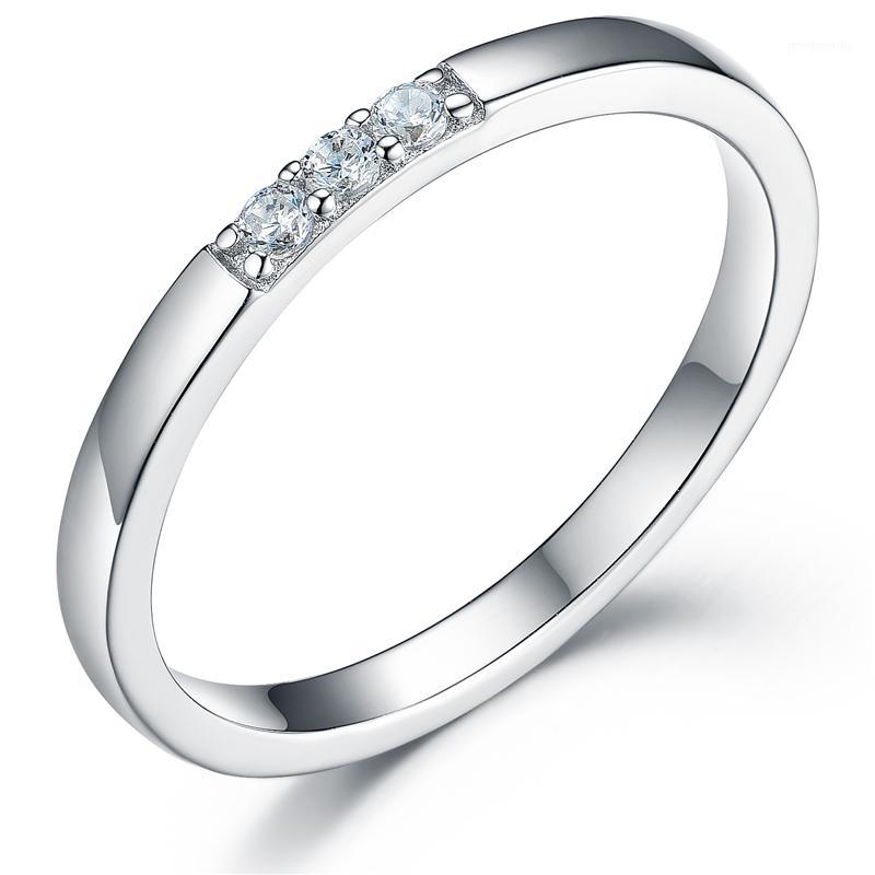 

925 Sterling Silver Ring Clear Cubic Zirconia Simple Bridal Charm Love Token Ring For Wedding Engagement Fashion Jewelry1