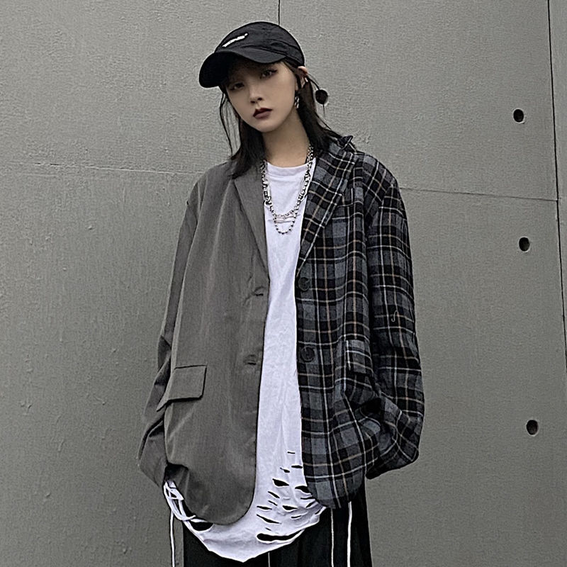 

Suits 2021 Men's Spring and Winter Thin New Plaid Sewing Suit Young Clothes 7TSW, Picture color