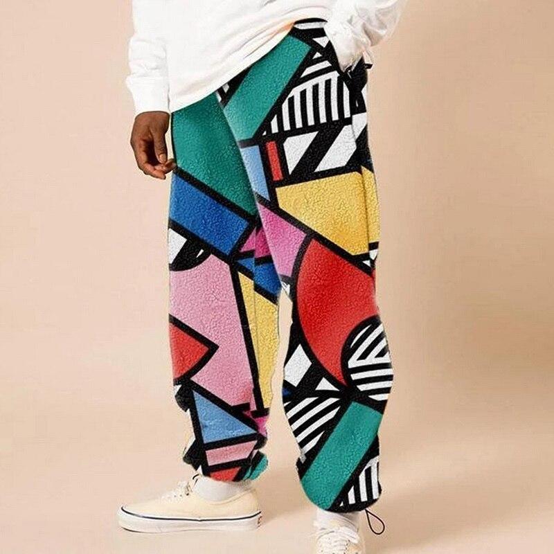 

Men' Jeans Laamei Winter Fleece Mens Harem Pants Thicken Warm Sweatpants Harajuku Comfort Slacks Women Men Streetwear Trousers