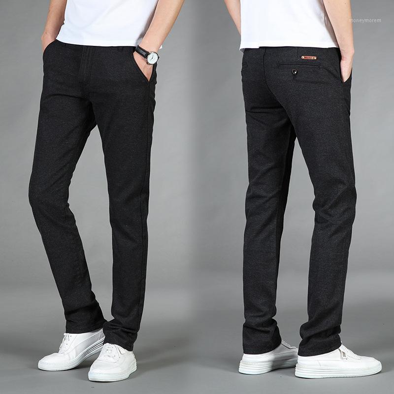 

2020 Spring New Men's Plaid Casual Pants Business Fashion Slim Stretch Male Skinny Trousers Brand Clothes Black Blue1