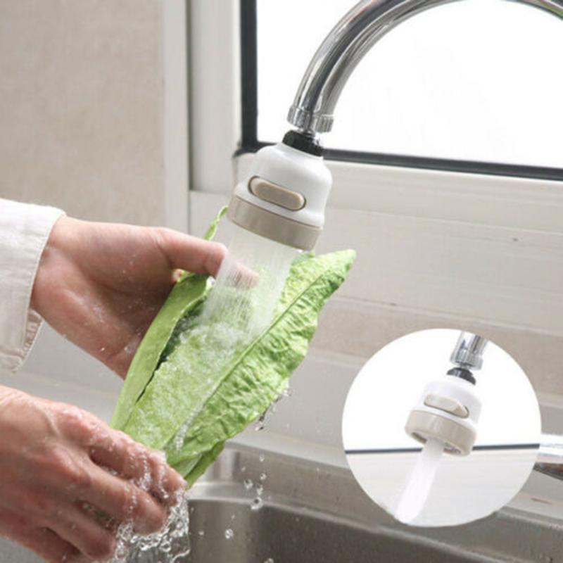 

Moveable Kitchen Tap Head 360° Rotating Faucet Water Saving Filter Sprayer Tool White Tap Splash Regulators