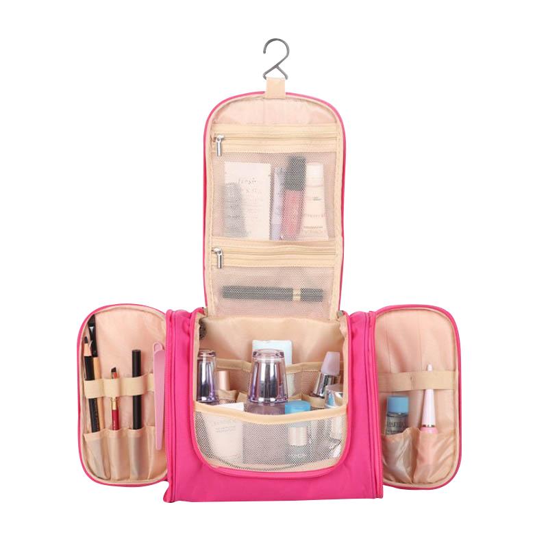 

Oxford Waterproof Hanging Toiletry Bag Women Maleta Maquillaje Profesional Men Make Up Bag 30%OFF T493, Green