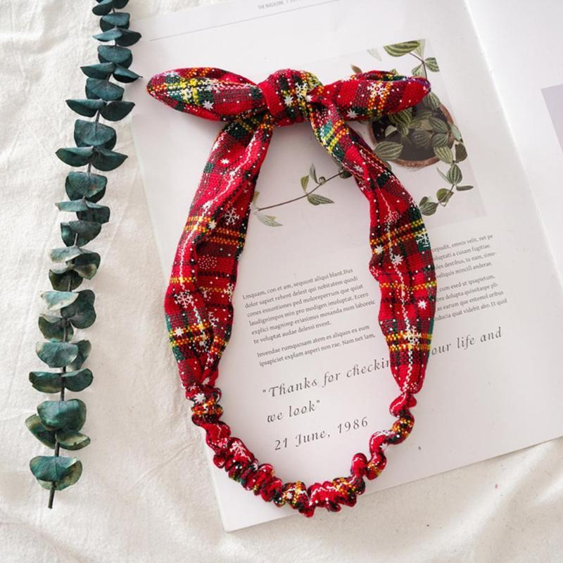 

Christmas Headbands Cotton Women Ears Cute Bowknot For Girls Accessories Headband Hair Band Headwears Hair J1C4