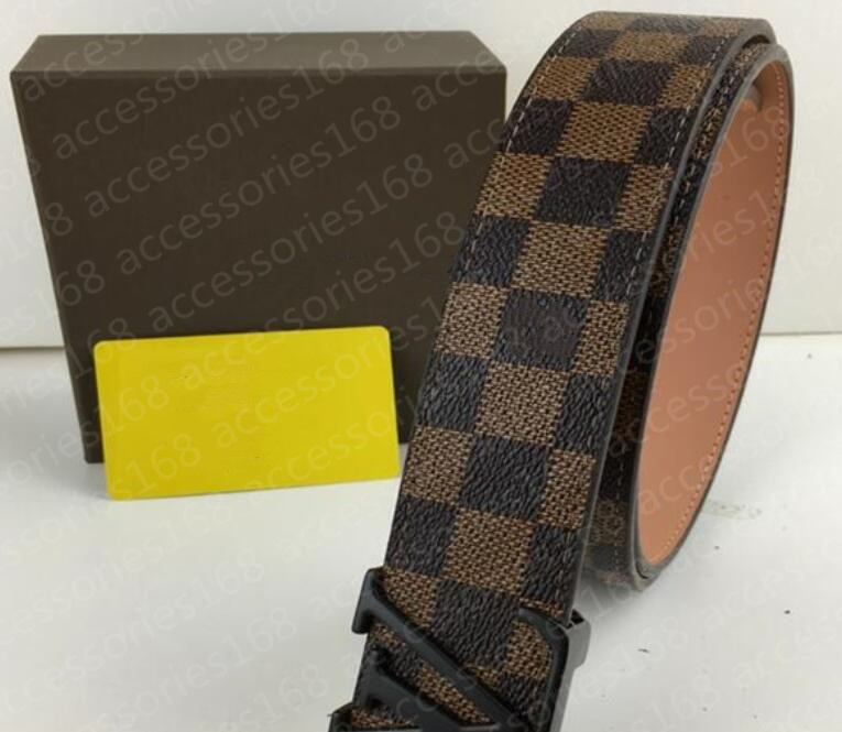 

Luxury Designer Belts Genuine Leather Belt High Quality Mens Double Letters Big Gold Buckle Men Women Classic Casual 3.8cm, With box