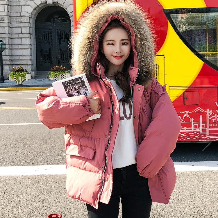 

girl quilted jacket Korea melting heavy hair loose female bread served with thick cotton-padded clothes coat, See chart