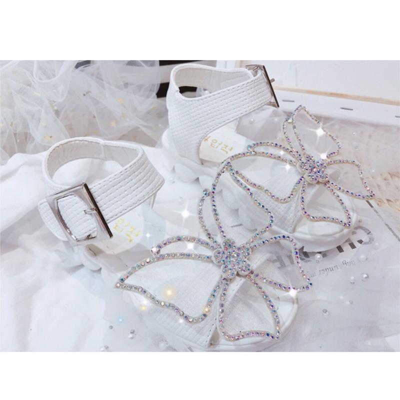 

Lolita Thick Bottom Fairy Tale Rhinestone Flower Butterfly Sandals Children Girl Princess Dress Shoes, Butterfly sandal