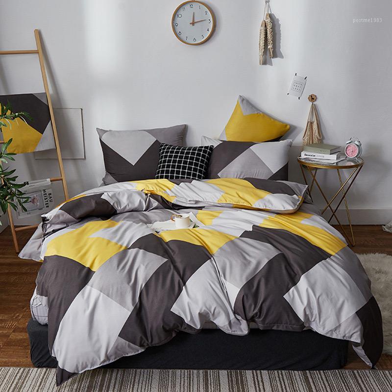 

bedding fashion bedding set Pure cotton A/B double-sided pattern Simplicity Bed sheet, quilt cover pillowcase 4-7pcs vs1, Hd-1004