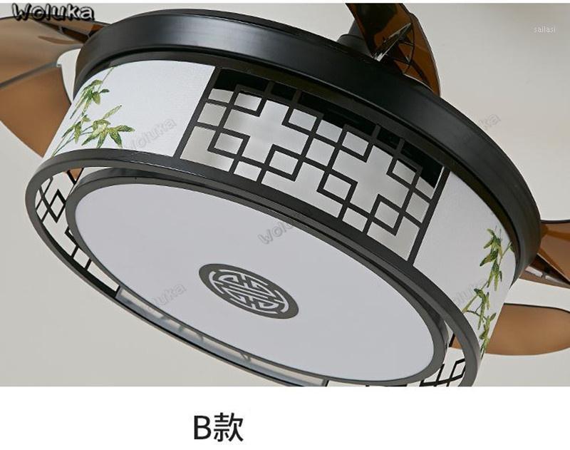 

Modern new Chinese style ceiling fan light with Bluetooth audio dining room bedroom silent fan light CD50 W071