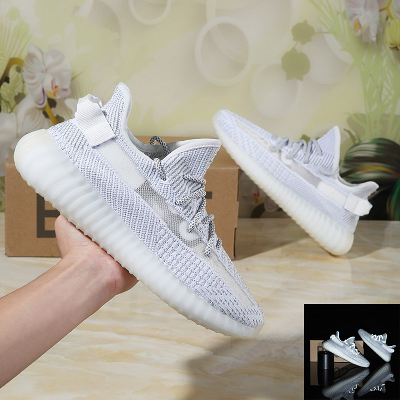 

Mens Kanye West V2 Sneakers Womens Triple White Zebra Earth Desert Sage 3M Reflective Static Cinder Yechiel Tail Running Shoes