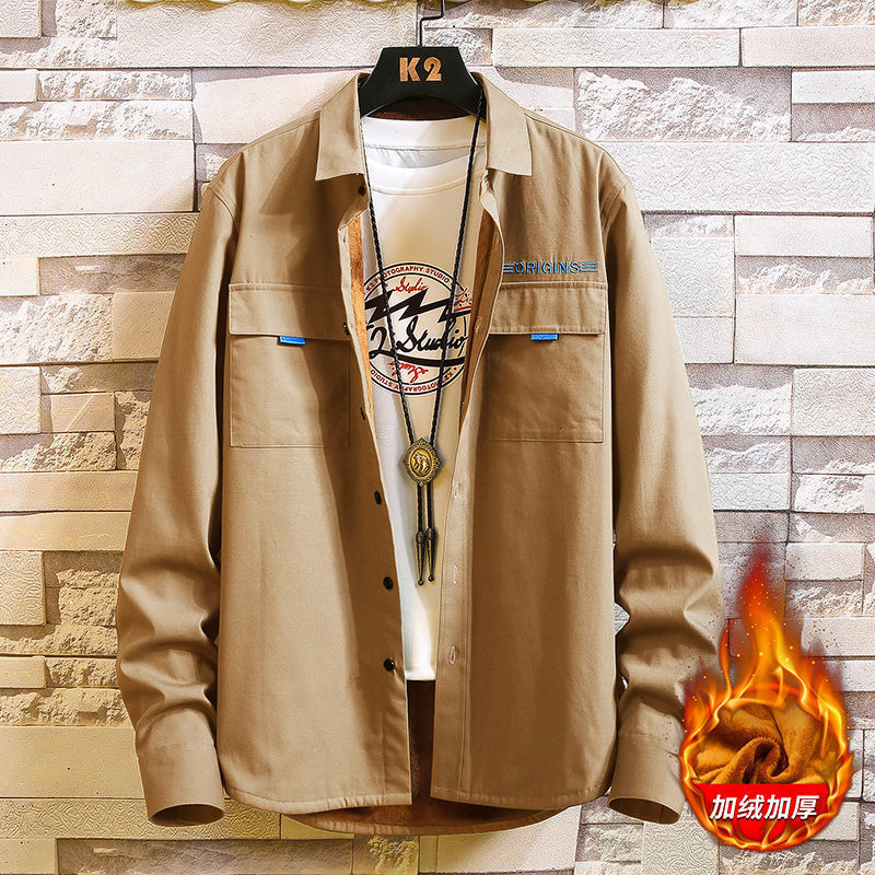 

Long 2021 Sleeves Shirt New Male Fashion Pure Cotton Beautiful Top Cargo Clothes 8VCU, Red