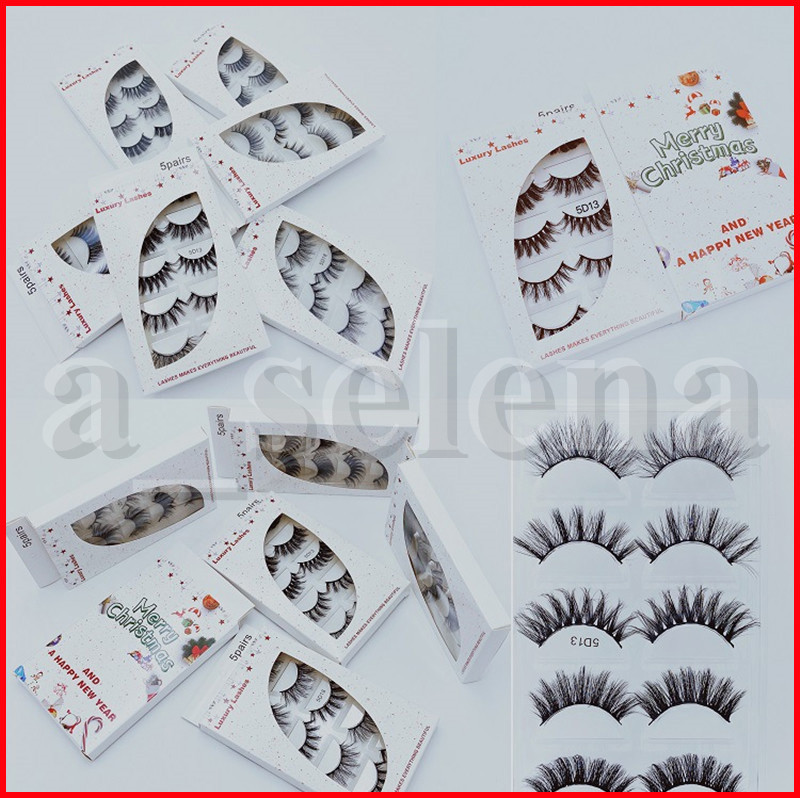 

3D mink eyelashes 5Pairs natural long 5D mink lashes hand made false eyelashes full strip lashes makeup false eyelash