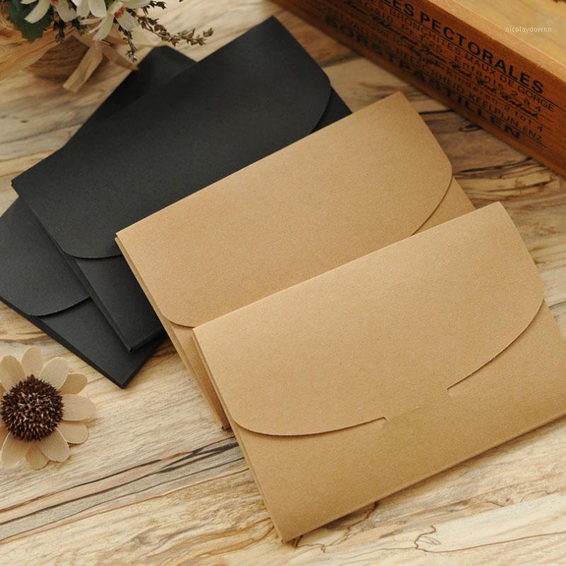 

10Pcs Brown/Black Silk scarf gift paper box kraft paper envelope bag postcard packing box photo invitation card packaging boxes1