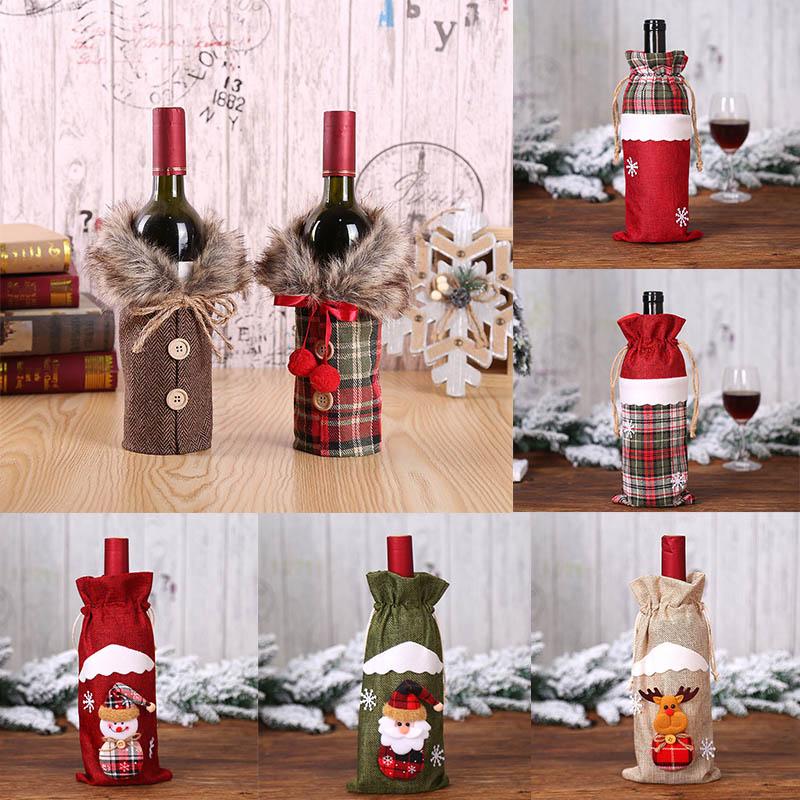 

Santa Claus Wine Bottle Cover Merry Christmas Decorations For Home Christmas Ornament New Year's Decor 2021 Xmas Gifts