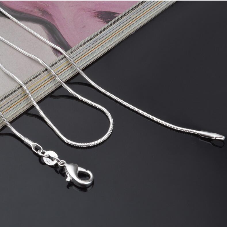 

Silver Smooth Snake Chain Necklace 1MM 925 Sterling Jewelry
