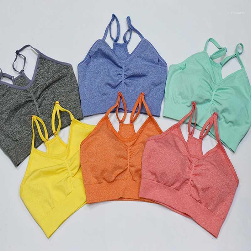 

Sexy Sports Bra Women Fitness Bra Gym Crop Top Workout Running Womens Yoga Padded Sport1, Yellow