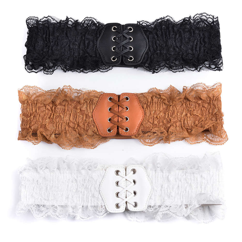 

Spring and Autumn New Women's waistband elastic knitting versatile dress belt, Black