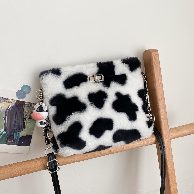 

Crossbody Bags For Women Plush New Fashion Versatile Messenger Bag Net Red One Shoulder Small Square Women's Bag handbag