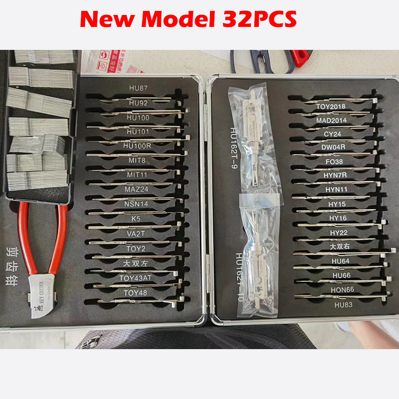 

2020 New Arrival Original Lishi 32 PCS 2 in 1 Car Lock Pick Decoder Factory Update Version HU162 China Locksmiths Tools
