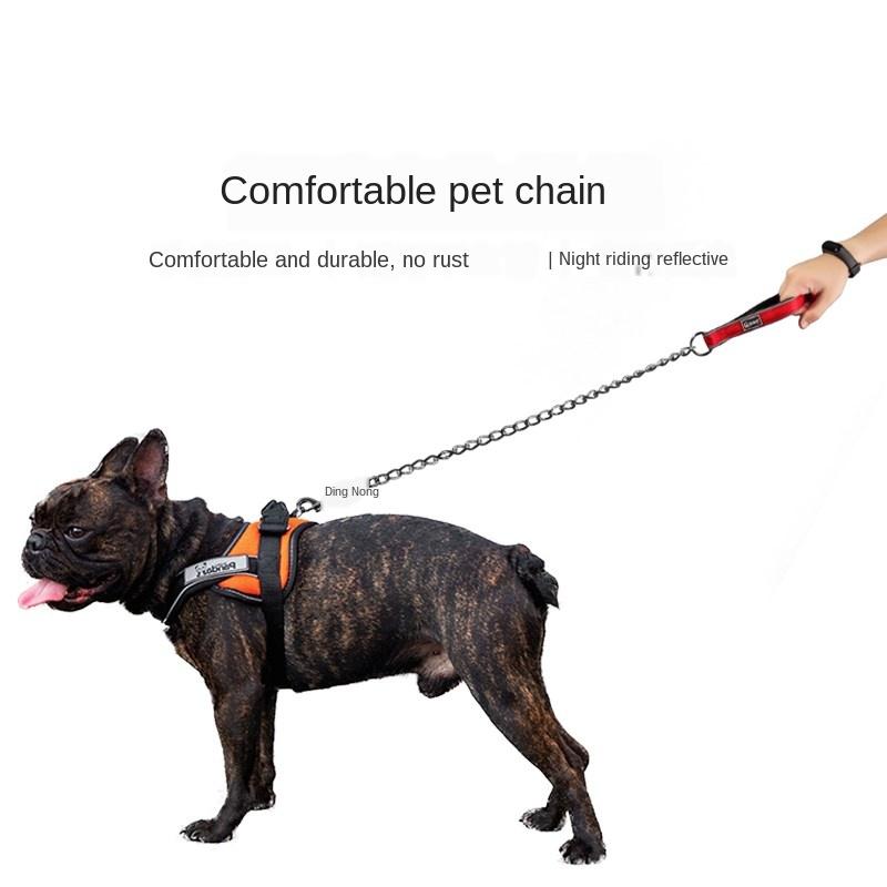 

Small-large Dog Chain Anti-rust, Durable, Anti-bite Dog Leash Chain Traction Rope Reflective Leads Accessories