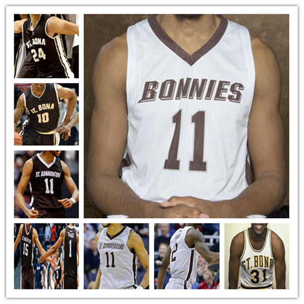 

Custom Ncaa Basketball St. Bonaventure Bona Bonnies Jersey Kyle Lofton Jaren Holmes Dominick Welch Osun Osunniyi Jalen Adaway Vasquez 4XL, Grey