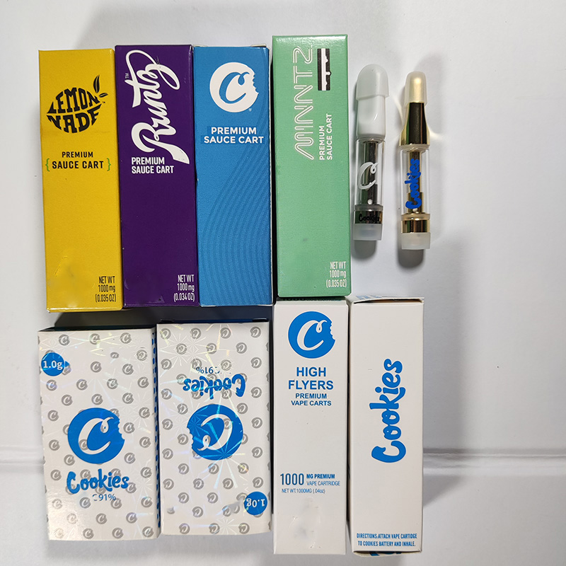

Cookies High Flyers Vape Cartridges 1ml 0.8ml Premium Sauce Carts 510 Oil Cartridge Glass Tanks Empty Limited Edition Vapes Pen Packaging Bo