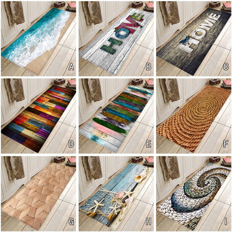 

Bath Mat 40X120 CM Seascape Print Carpet Hallway Doormat Anti - Slip Carpet Absorb Water Kitchen Mat tapis salle de bain^30
