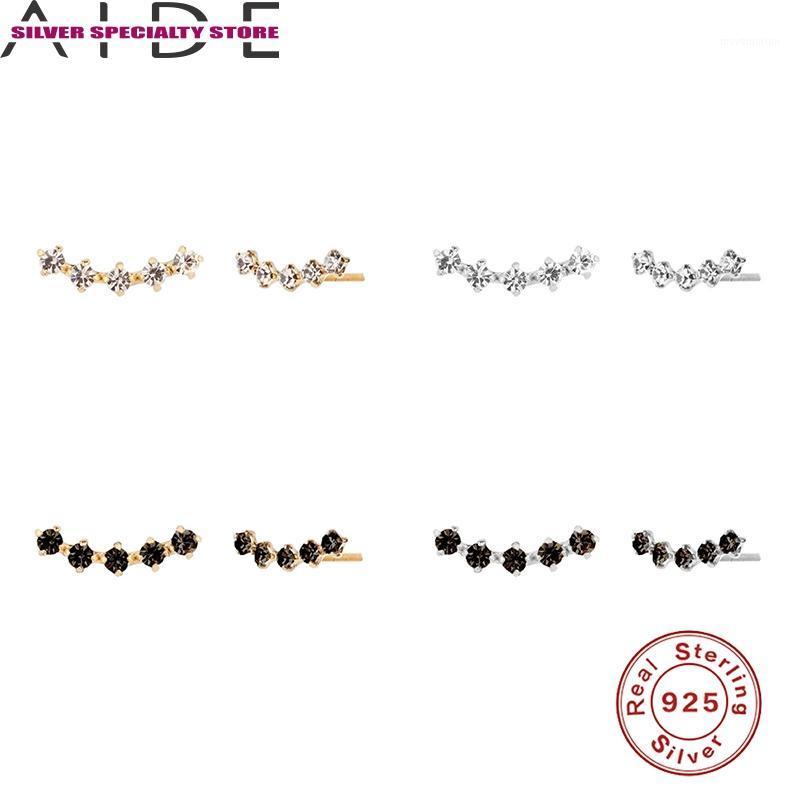 

AIDE Mini Earrings For Women 925 Sterling Silver Stud Earrings Trend For Girl Zircon Earring Gold Fine Jewelry Pendientes Aretes1