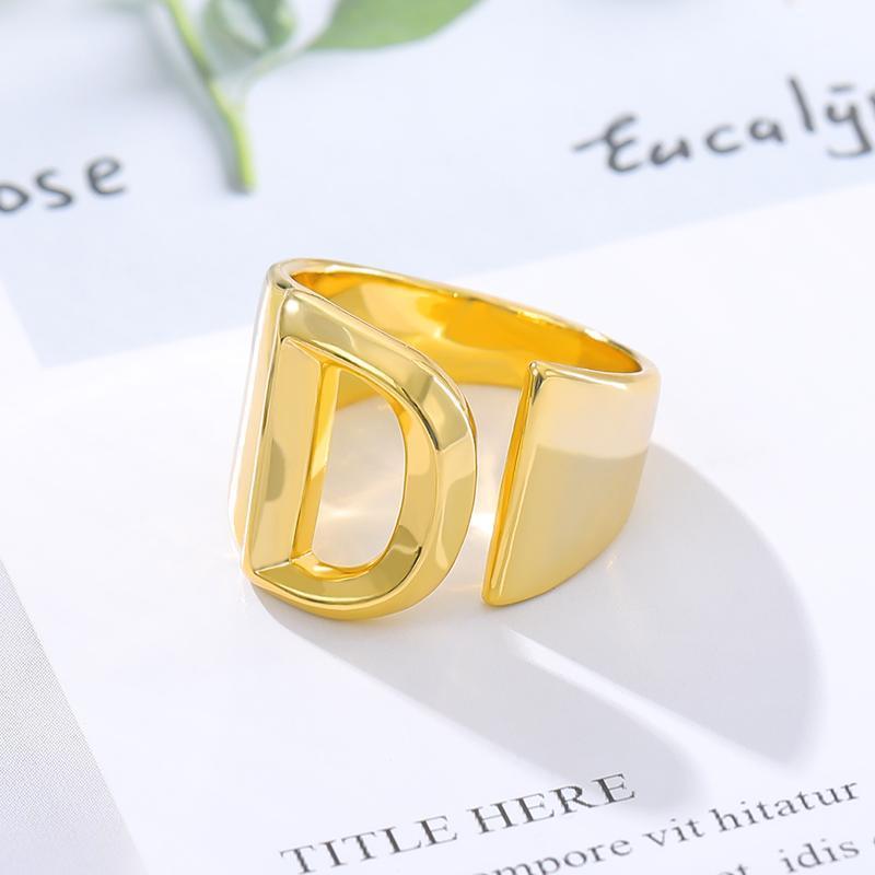 

Simple Stacking A-Z Initial Ring Couple Gifts Wedding Ring Jewelry Stainless Steel Knuckle Accesorios Anillo Hombre Best Friend1